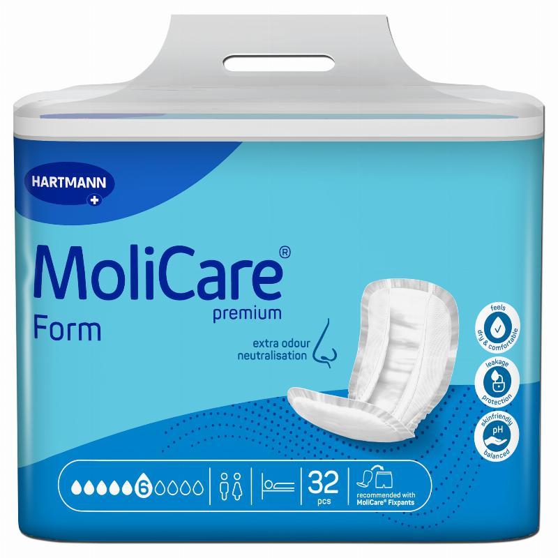 Прокладки анатомічної форми при нетриманні MoliCare® Premium Form 6 крапель 32шт